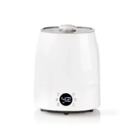 Nedis Zvlhčovač vzduchu bielo-šedá / 110 W / S chladnou a teplou hmlou / 5.5 l / Vlhkomer / Časovač (HUMI120CWT)