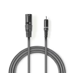Nedis Nevyvážený Audio Cable XLR 3pinový (F) - RCA (M) 1.50 m tmavo šedá (COTH15205GY15)