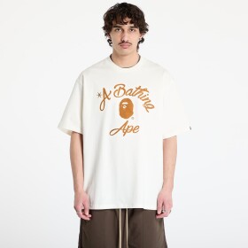 Tričko A BATHING APE Chain Stitch College Relaxed Fit Tee UNISEX Ivory M