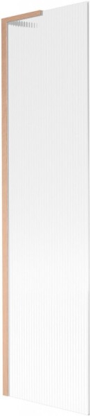 MEXEN/S - Next L vaňová zástena FIX 50 x 150, prúžky, meď kartáčovaná 895-050-000-03-09-65