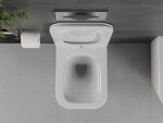 MEXEN - Madox Závesná WC misa Rimless vrátane sedátka s slow, Duroplast, biela 30154000