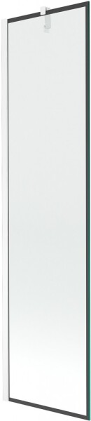 MEXEN/S - Next vaňová zástena FIX 50 x 150, čierna dekor, biela 895-050-000-00-70-20