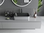 MEXEN - Catia umývadlo na dosku 48 x 37, čierna mat/strieborná 21314874