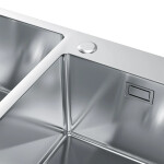 VELAZO VELAZO - Dvojkomorový oceľový drez 78 x 45 cm s hlbokou misou, INOX VELAZ7845