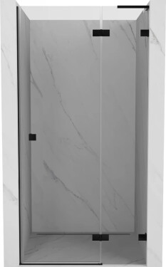MEXEN/S - Lunar L sprchové dvere krídlové pravé 75, transparent, čierna 834L-075-000-70-00-P
