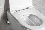 ISVEA - INFINITY CLEANWASH závesná WC misa, integrovaný ventil a bidetová spŕška, Rimless, 36,5x53cm, biela 10NFS1001I