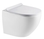 OLSEN SPA - Závesné WC ARCO LONGER RIMLESS so SLIM sedadlom Soft-close OLKLT067ER