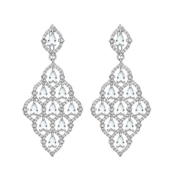 CRYSTalp Blyštivé dlhé náušnice s kryštálmi Virtuosa 42313.R