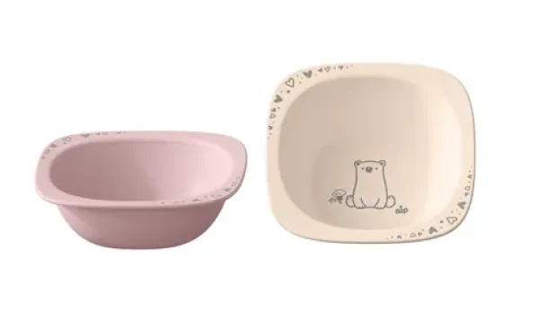 NIP NATURE line miska 2ks ružová / od 4 mesiacov (NIP38843-51)