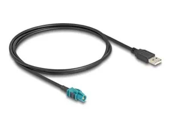 DeLock Kábel HSD Z (F) - USB 2.0 A (M) čierna / Kábel / 1 m / 100 Ohm / 6 GHz (90534)