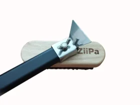 ZiiPa Kefa na pizza kameň / Čistiaca kefa / nerezové štetiny a škrabka / nastaviteľná rukoväť