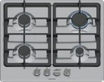 Siemens Siemens EG6B5PK90 płyta kuchenna Čierny, nehrdzavejúca oceľ Wbudowany 60 cm Gaz 4 stref(y)