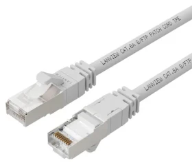 Lanview Patch kábel CAT6a S/FTP biely / Patch kábel / 1,5 m / LSZH / PoE+ / 10 Gigabit (LV-SFTP6A015W)