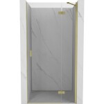 MEXEN/S - Mist-H sprchové dvere krídlové pravé 80, transparent, zlatá kartáčovaná 8A5-080-000-55-00-P