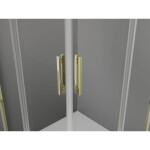 MEXEN - Exo štvorcový posuvný sprchovací kút 95 x 95, transparent, zlato 8111-095-095-50-00