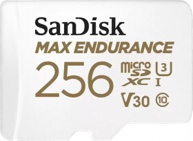 SanDisk Max Endurance microSDXC 256GB + adaptér / Class 10 / UHS-I / U3 / V30 / čítanie: 100MBs / zápis: 40MBs (SDSQQVR-256G-GN6IA)