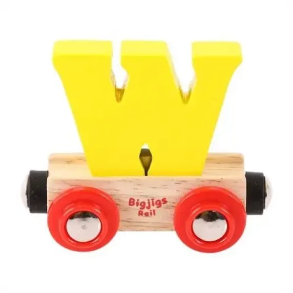 Bigjigs Rail Vagónik drevené vláčikodráhy - Písmeno W
