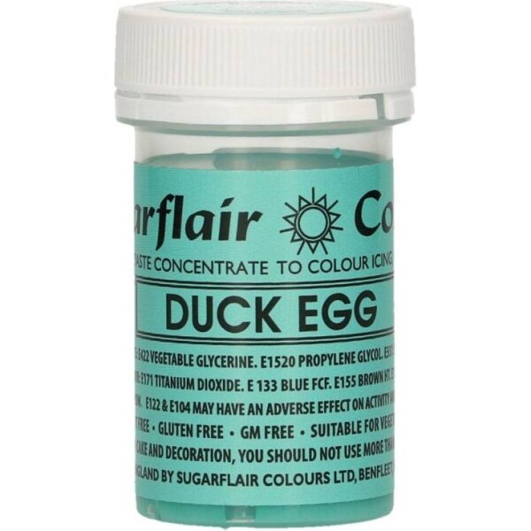 Gélová farba duck egg 25 g - Sugarflair - Sugarflair