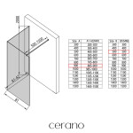 CERANO - Sprchová zástena Walk-in Onyx Corner Cube Ľ/P - 8 mm - hranatá vzpera - chróm, bronzové sklo - 90x50x200 CER-688495
