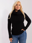 Černý dámský svetr plus size s viskózou L / XL