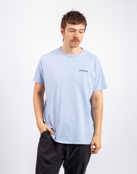 Patagonia Fitz Roy Icon Responsibili-Tee Fleck Blue XS