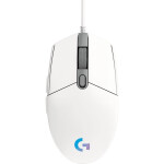 Logitech G203 Lightsync biela / drôtová herná myš / 8000 DPI / 6 tlačidiel / RGB Lightsync (910-005797)