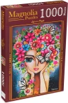 MAGNOLIA Puzzle Dievča s kvetinami
