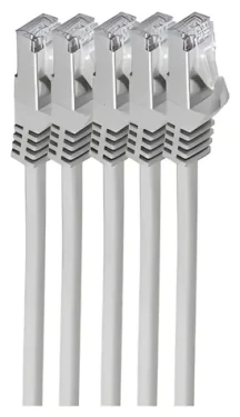 Shiverpeaks Cat7 S/FTP patch kábel sivá / Sieťový kábel / RJ-45 / 3 m / 600 MHz / LSZH (BS75513-SET5)