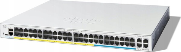 Cisco Catalyst 1300-48MGP-4X - Switch - L3 - managed - 48 x 10 Gigabit Ethernet + 4 x 10 Gigabit SFP+ - an Rack montierbar - PoE+ (370 W)