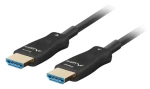 Lanberg čierna / Optický kábel HDMI / HDMI 2.1 / 10 m / AOC / 8K / 48 Gbit / s (CA-HDMI-30FB-0100-BK)
