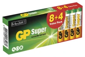GP Super Alkaline AAA (LR03) 8+4 ks / Alkalická batéria / Mikrotužková (B1310T2)