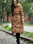 PERSO Coat BLH220027FXF Béžová farba