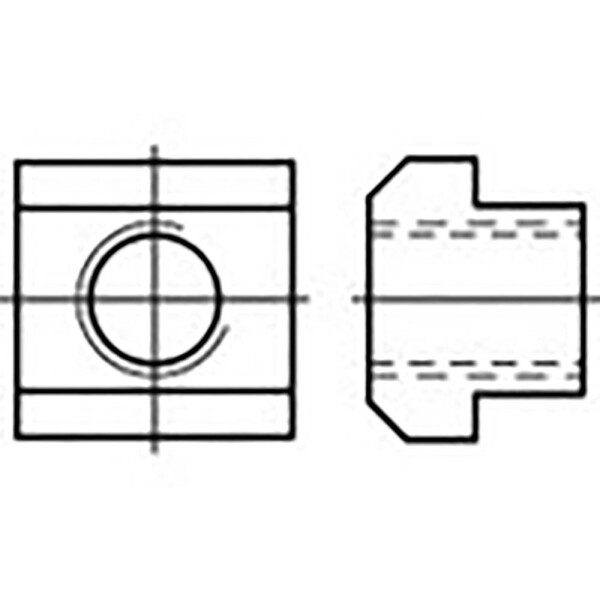 TOOLCRAFT TO-6855252 vložka do T drážky M12 DIN 508 ocel tvrdené 10 ks; TO-6855252