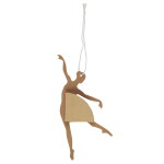 IB LAURSEN Papierová vianočná ozdoba Ballerina Dance position Brown 14 cm