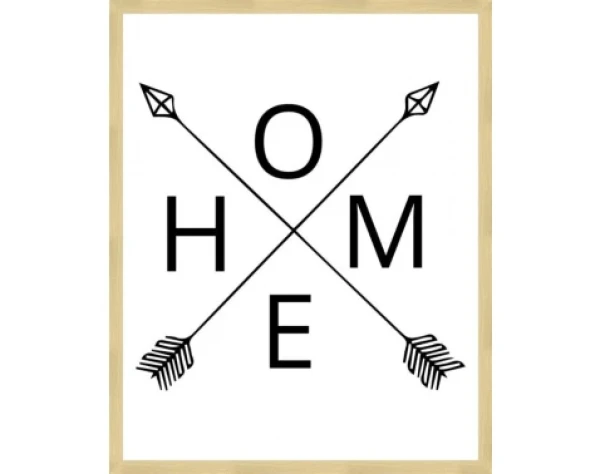 Rámovaný obraz Home, 40x50 cm%