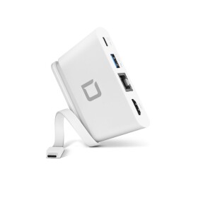 DICOTA Prenosné dokovacie zariadenie USB-C 4v1 biela / HDMI / 1x USB-A / 1x USB-C (D31730)