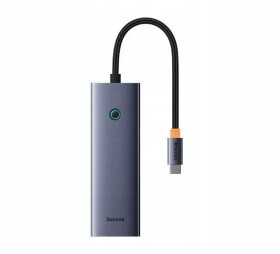Baseus Hub 4w1 Baseus UltraJoy USB-C do 3x USB 3.0 + RJ45 (Sivý)