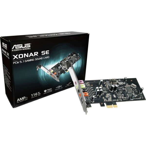 ASUS XONAR SE / zvuková karta / PCI-E / 5.1 / výstup 3 x 3.5 mm jack amp; SPDIF (90YA00T0-M0UA00)