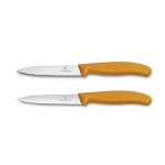 VICTORINOX SwissClassic Sada nožov 2 ks oranžová / rovné a vlnkované ostrie (6.7796.L9B)