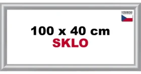 BFHM Plastový rám na puzzle 100x40 cm strieborný