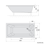 POLYSAN - NOEMI obdĺžniková vaňa 160x80x39cm, biela 71722