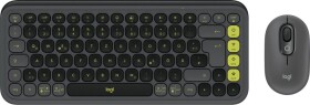 Logitech Logitech POP Icon Combo klawiatura Dołączona myszka univerzálny Bluetooth QWERTZ Niemiecki Grafitový, Zelený