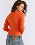 Organic Basics Everyday Regular Long Sleeve Tee Tangerine L