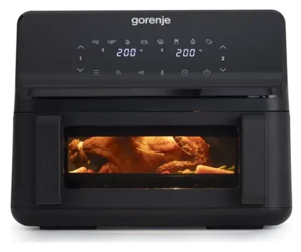 Gorenje AF2700BP čierna / Teplovzdušná fritéza / 2700 W / 9 l / duálna / 8 programov (AF2700BP)