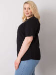 Černá pruhovaná halenka plus size velikosti 2XL