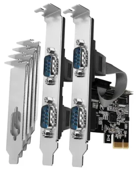 Axagon PCEA-S4N, PCIe radič - 4X sériový Port (RS232) 250 kbps, vr. LP (PCEA-S4N)