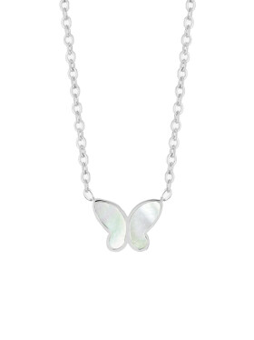 Preciosa Nežný náhrdelník s motýlikom Mother of Pearl Butterfly 7492 01