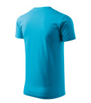 Ťažké nové tričko unisex tyrkysové 2XL