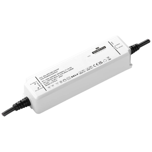 Dehner Elektronik SPF 100-24VSP napájací zdroj pre LED, LED driver konštantné napätie 100 W 4.1 A 24 V schválenie nábytku, ochrana proti prepätiu, prepätia; SPF 100-24VSP