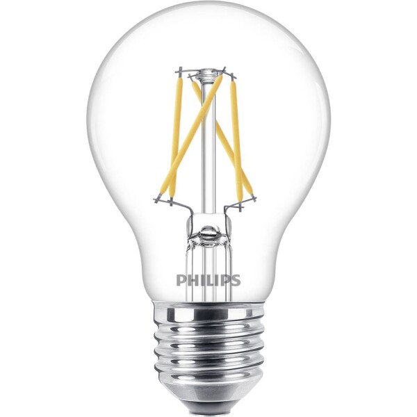 Philips Lighting 77213001 LED En.trieda 2021 F (A - G) E27 klasická žiarovka 7.5 W, 3 W, 1.6 W = 60 W, 30 W, 16 W teplá biela (Ø x d) 6 cm x 10.4 cm; 77213001